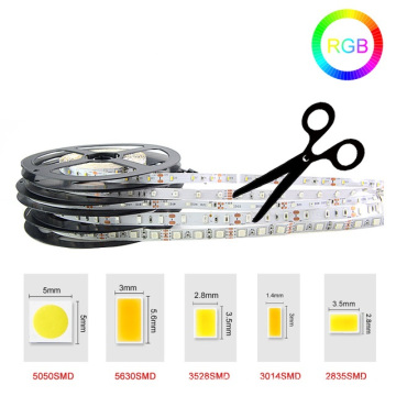 12V 3528 5050 5630 3014 2835 300leds SMD RGB Decken Zähler Kabinett Keine wasserdichte 5M RGB LED Streifen Licht